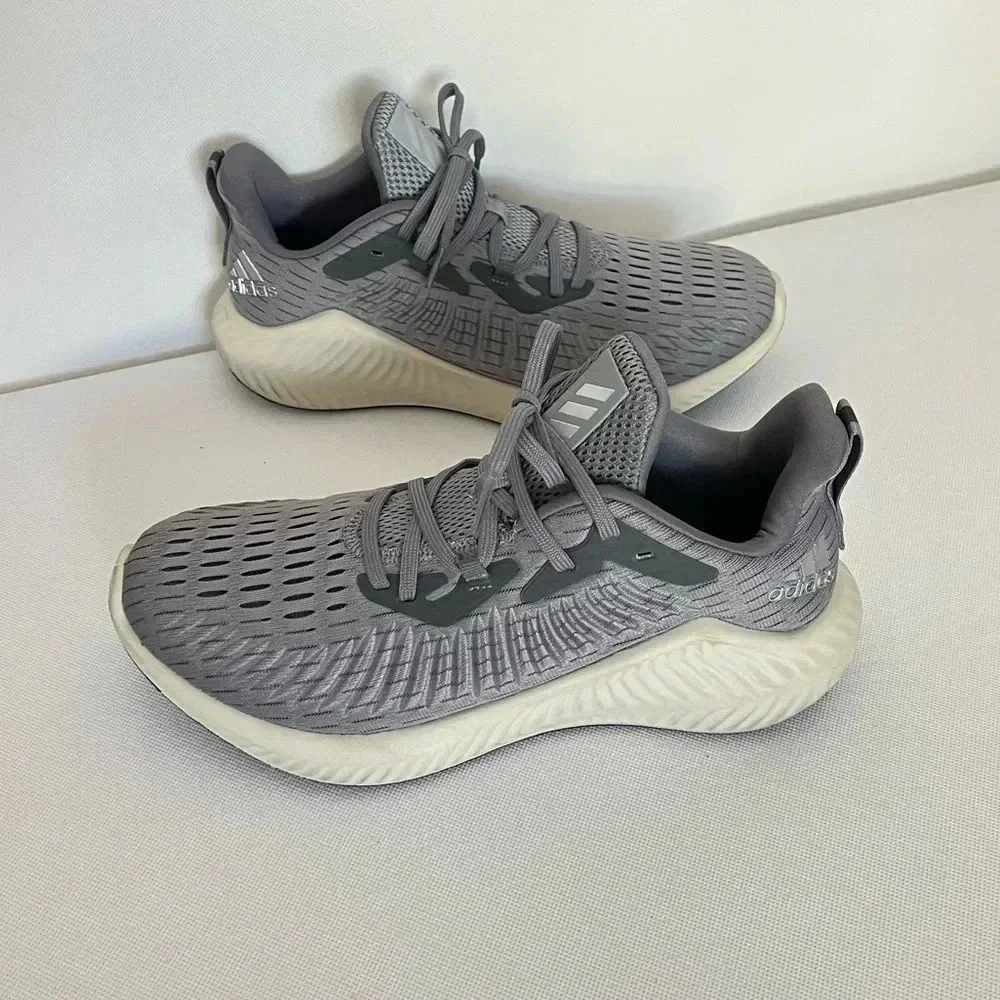 Adidas Alphabounce Gray Running Shoes Sneakers Size 8.5 Style EF1229 Mesh